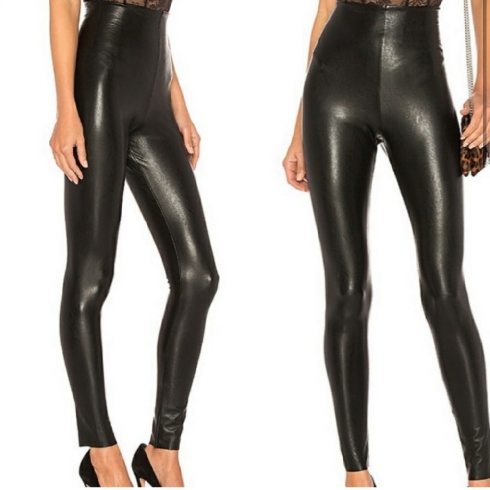 Commando Perfect Control Faux Leather Leggings Black Small